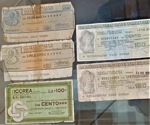 Mini assegni anni cinque - assegni,