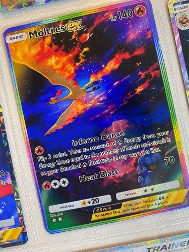 Moltres holographic card - ex,