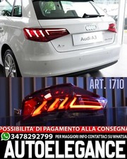 FARI POSTERIORI ADATTI PER AUDI A3 8V 2012-2016 FULL LED LOOK SPORTIVO