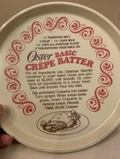 Piatto ricetta OSTER Vintage Basic Crepe Batter da collezione - Melamina