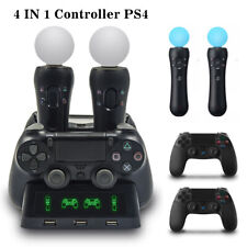 per PS4 /MOVE / PS4 VR 4 in 1 Controller Stazione di Ricarica Rapida Supporto.