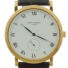 Patek Philippe Calatrava 33 mm ref.: 3919J cinturino in pelle oro giallo 18 carati full set