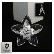 30634 Bomboniere Icona Fiore Cristallo Quadrifoglio Fedi Matrimonio Anniversario