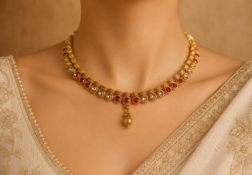 Set collana pietre polki