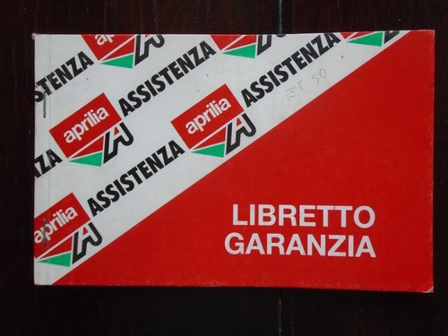 Libretto garanzia aprilia - garanzia,