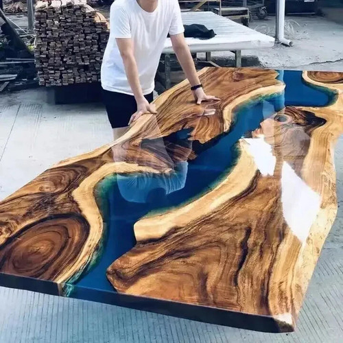 Handmade blue epoxy resin - handmade,