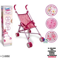 PASSEGGINO METALLO PER BAMBOLE CHIUSURA AD OMBRELLO CON BLOCCAGGIO DI SICUREZZA