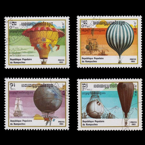 Cambodia stamps hot air - cambodia, stamps.hot