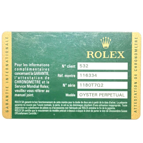 Rolex 116334 datejust garanzia - rolex,