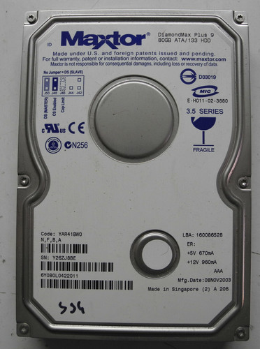 Maxtor diamondmax plus - plus, 80gb