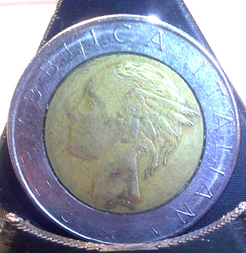 Moneta italiana 500 lire - moneta,