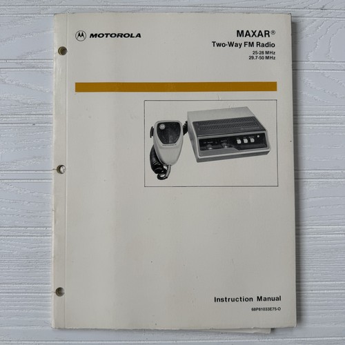 Motorola maxar two - motorola, two-way
