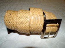 CINTURA ORCIANI PITONE  100% PYTHON SKIN BELT HAND MADE IN ITALY  MIS 90