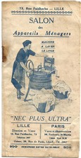 Lille (59) Tarif ancien Machines à Laver et Essoreuses. Années 20-30.
