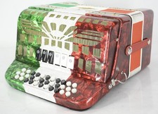 SofiaMari SMTT-3412, fisarmonica bicolore rosso, bianco, verde Fa/Mi