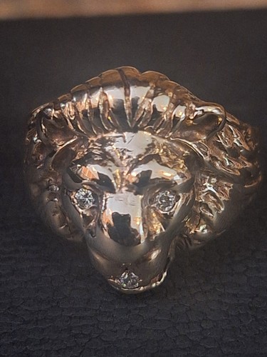 Anello testa leone - anello, in