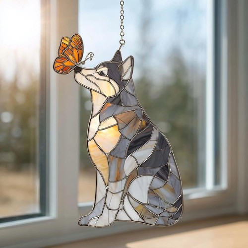 Husky suncatcher farfalla - husky,