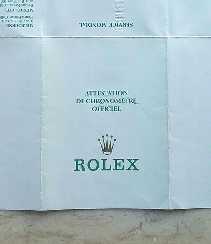 Rolex guarantee warranty paper - rolex,