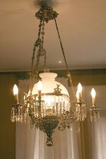 Lampadario antico primi 900 lega argento antimonio