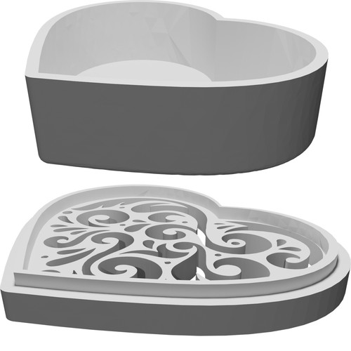 Scatola regalo forma cuore - scatola,