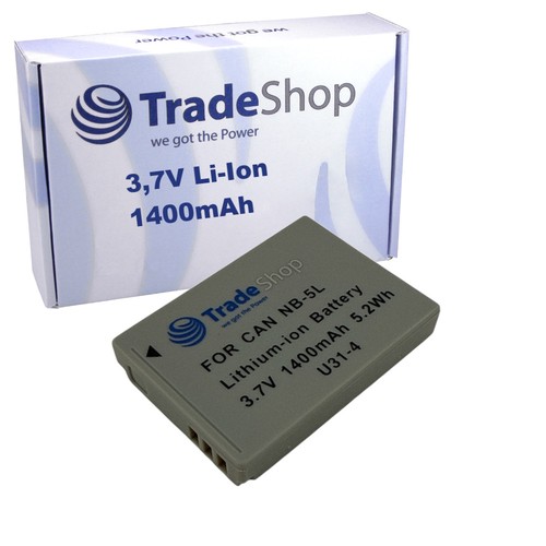 Batteria 1400 mah per canon - batteria,
