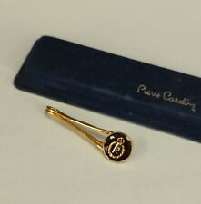 FERMACRAVATTA o Fermacarte  VINTAGE IN METALLO DORATO FIRMATO PIERRE CARDIN
