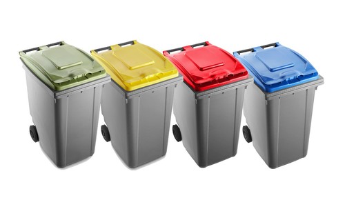Bidone due ruote bicolor per - bidone,