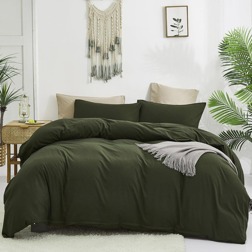 Set piumone queen - verde, oliva