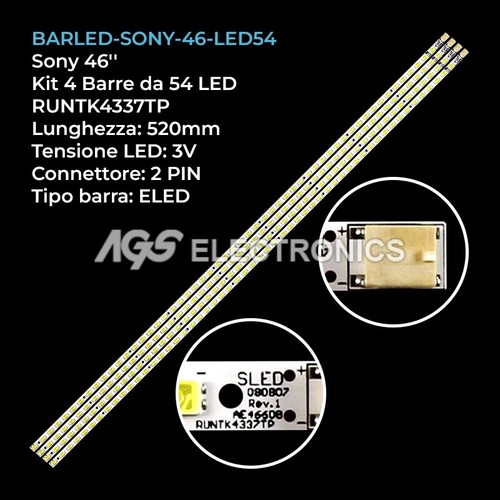 Kit barre strip led - 4, tv