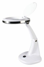 Lampada da tavolo con lente d'ingrandimento