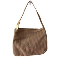 Borsa a tracolla Mondani New York Hobo all'uncinetto macramè in borsa a tracolla marrone