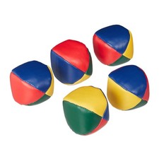 Relaxdays Palline Giocoleria Set da 5 Sfere da Giocoliere Professionali Ø 6,5 cm