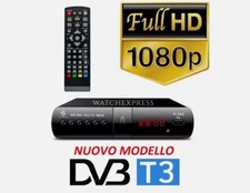 DECODER DIGITALE TERRESTRE DVB-T3  TV Scart HDMI 4K H265 Telecomando Pile