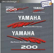Adesivi motore marino fuoribordo Yamaha 200 cv HPDI gommone barca stickers