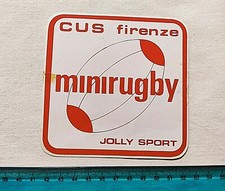 ADESIVO MINI RUGBY CUS FIRENZE SPORT VINTAGE ANNI 80 OLD STICKER AUTOCOLLANT