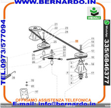 G135061504E0LCR Cinghia piatto taglio originale  X  trattorino Oleo Mac Efco x .