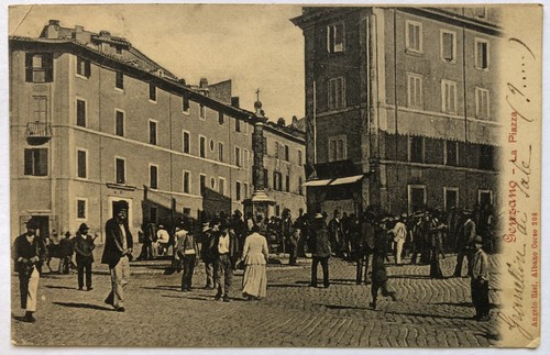 Cartolina genzano piazza - cartolina,