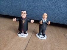 Coppia Statuina Statuine Action Figure Vintage Berlusconi Prodi Forattini