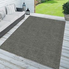 Tappeto Per Esterni Interni Balcone Cucina Monocolore Design Sisal Grigio Scuro