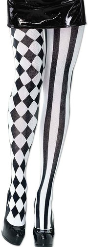 Collant arlecchino bianco - bianco, e