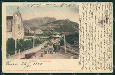 Varese Sant'Ambrogio Tram PIEGHINE cartolina QK8099