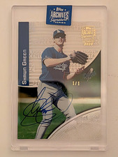 2020 Topps Archives Signature Series Shawn Green 2000 Topps Tek 1/1 sigillato automaticamente.