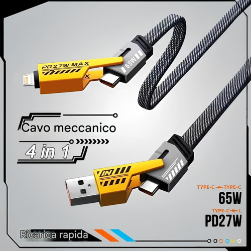 Cavo 4in1 ricarica rapida 27w - cavo,