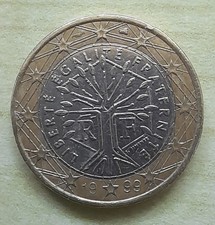 Moneta 1 Euro Francia Liberte  1999 Rara.