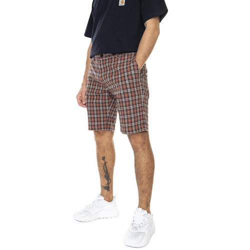 Heritage check short - brick, red