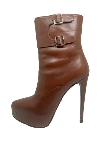 Prada stivali pelle marrone - prada,