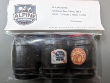 Alpine Railworks 1003B Scala G Set etichette birra americana barili B (set di 3)