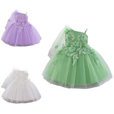 Vestito cerimonia battesimo bambina festa principessa comunità fiore ballo di fine anno