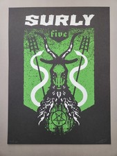 Surly Brewing Five Poster Serigrafato di Aesthetic Apparatus Raro Artist Proof