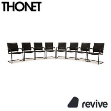Set of 8 Thonet S 74 Leather